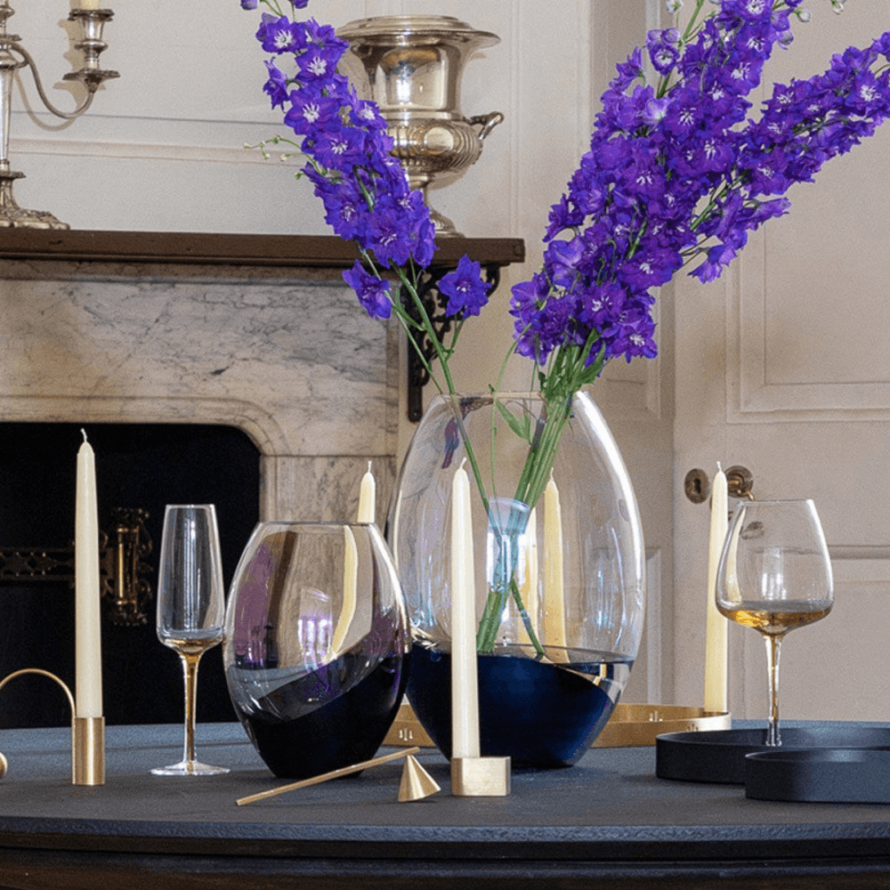 Slick Oval Vase, H23.5cm, Multi Blue