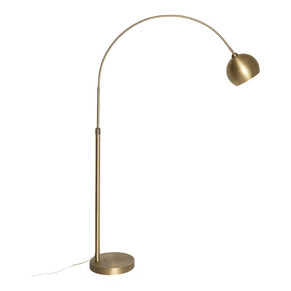 Mini Lounge Floor Lamp, H197cm, Brass