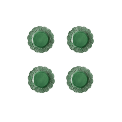 Image showing the Laguna Shell Set of 4 Side Plates, H 3cm, W 22cm, D 22cm, Green product.