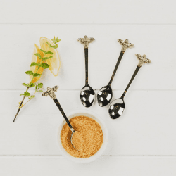 Image showing the Bee Set of 4 spoons, Gold product.