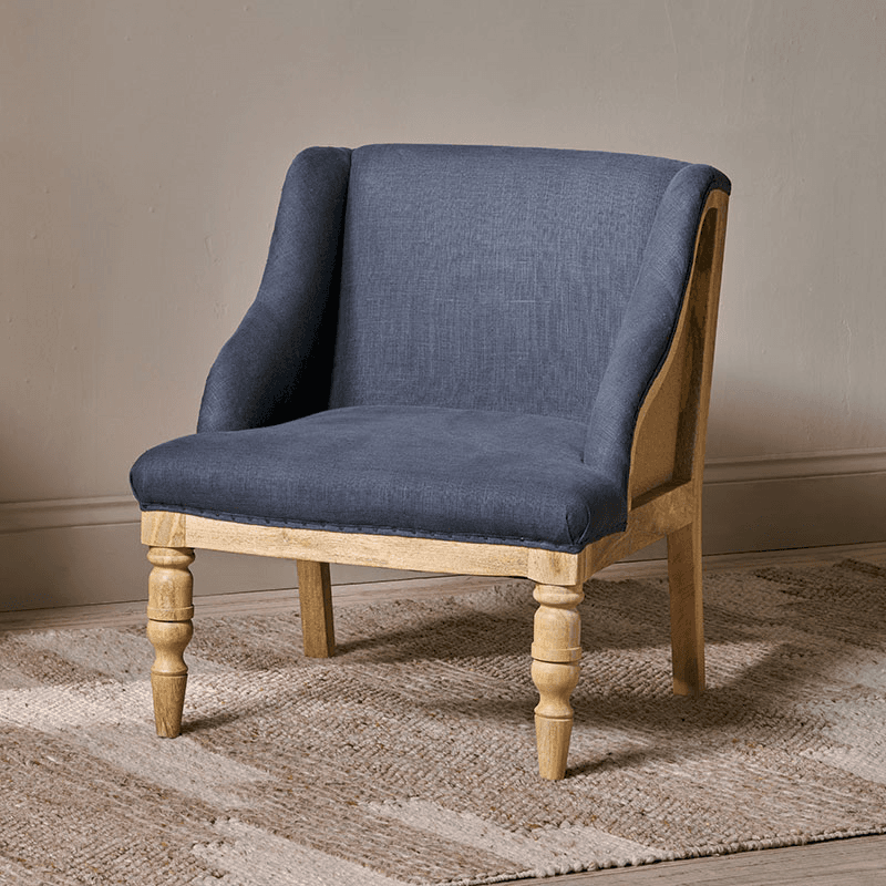 Elbu Deconstructed Linen Armchair, Charcoal