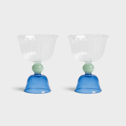 Image showing the Tulip set of 2 glasses, 200ml, blue product.