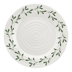 Image showing the Mistletoe Set of 4 Dinner plates, Dia28cm, white/ green product.