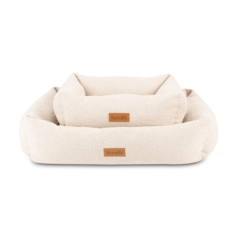 Luxury Boucle Box Bed, 90 x 70cm, Ivory