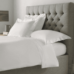 Image showing the Pimlico - 720 Thread Count Egyptian Cotton King duvet cover, W225 x L220cm, White product.