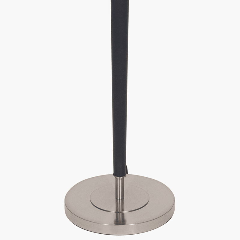 Lowry Floor Lamp, H161cm, Brushed Silver and Matt Black