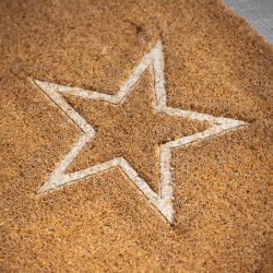 Image showing the Star Embossed Doormat, Large, Coir product.