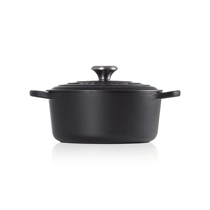Signature Cast Iron Round casserole, 26cm - 5.3 litre, Satin Black
