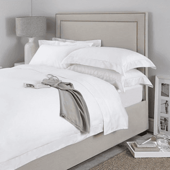 Connaught - Silk Cotton Sateen King fitted sheet, W150 x L200 x D30cm, Chalk