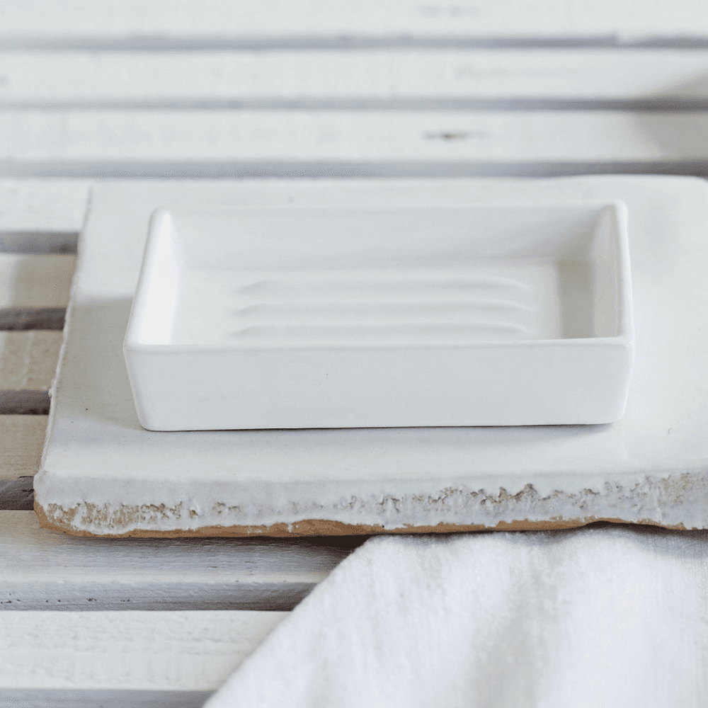 Newcombe Soap dish, L12.5 x W8cm, White Ceramic