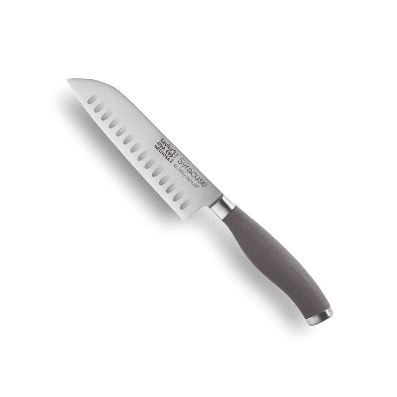 Syracuse Soft Grip Santoku Knife, 13cm, Grey
