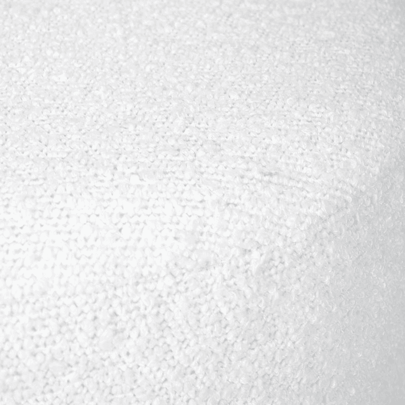 Sassari Boucle Pouffe, D43cm, White