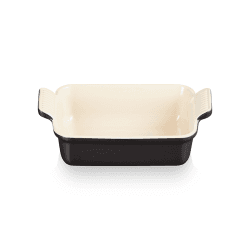 Image showing the Stoneware Rectangular dish, 19 x 14cm - 1 litre, satin black product.