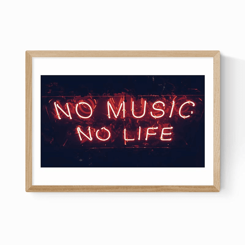 Anonymous No Music Life Print, Pink