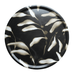 Image showing the Amongst Round Large Birchwood Tray, D45cm, Gold Black product.