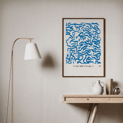 Image showing the Comfort Art Print, 50 x 70cm, Blue product.