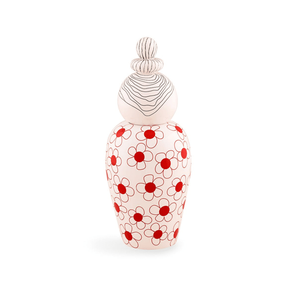 Canopie, Vase with Lid, Red