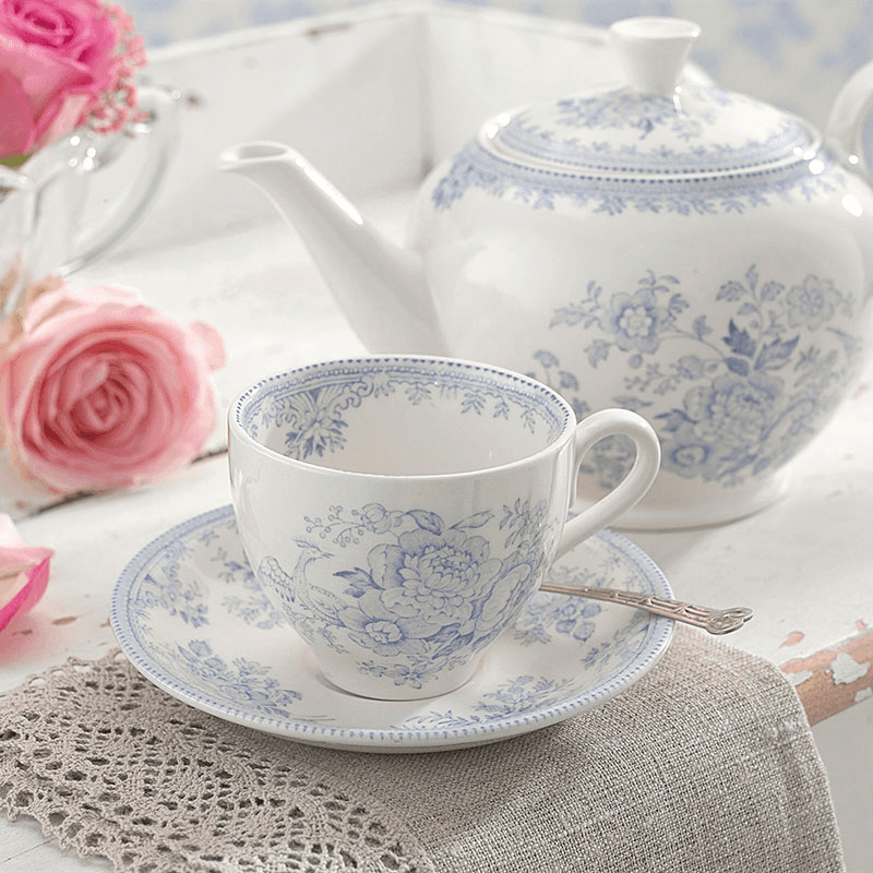 Asiatic Pheasants Teacup, 187ml, Blue