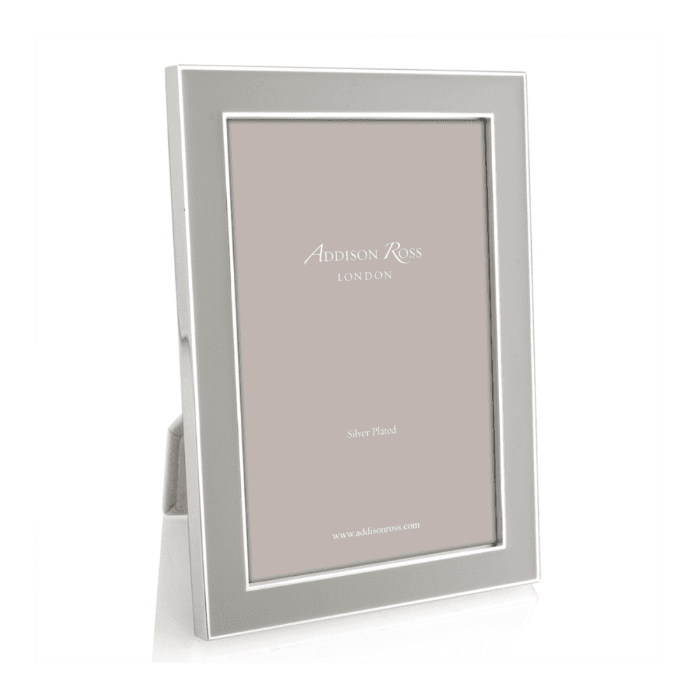 Enamel Range Photograph frame, 5 x 7" with 15mm border, Chiffon With Silver Plate