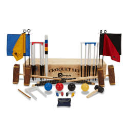 Image showing the Championship 4 Player Croquet Set with Wooden Box product.