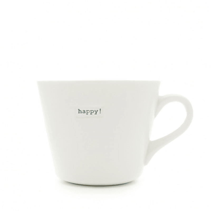Happy' Mug, 350ml, Blue