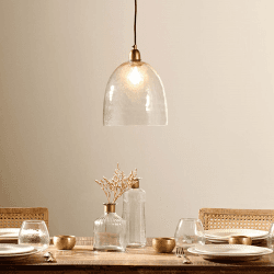 Image showing the Malikka Recycled Glass Shade, D23cm, Clear product.