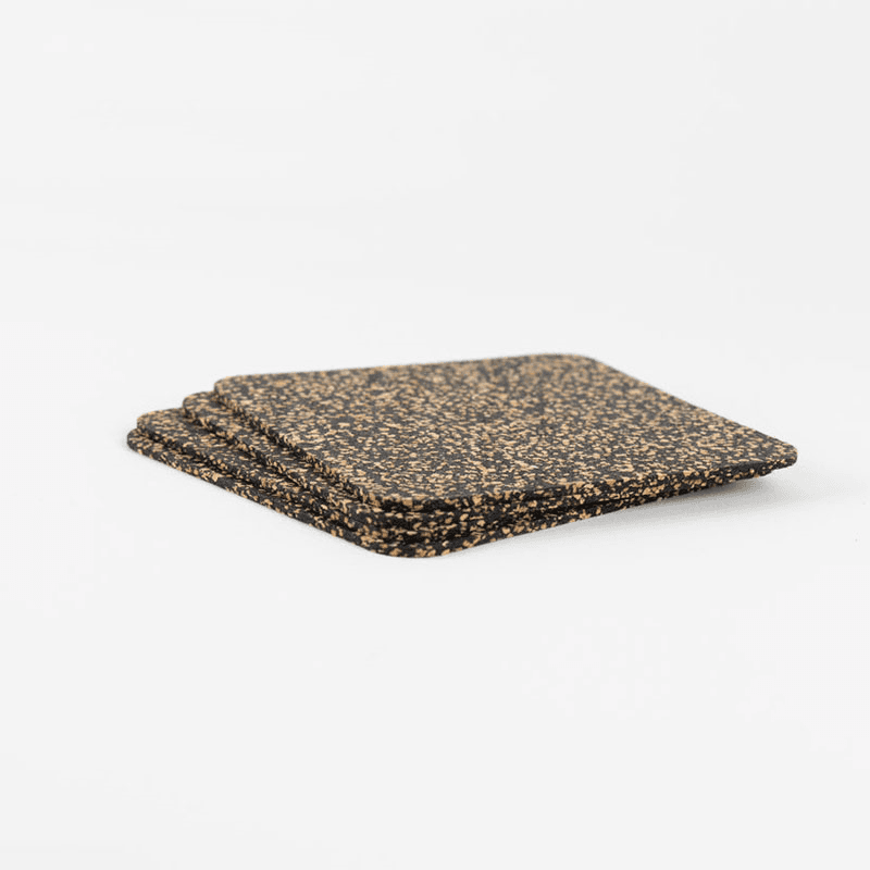 Dash Set of 4 Coasters, W10 x L10cm, Black