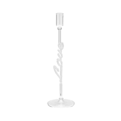 Image showing the Love Candle Holder, H30cm, Silver product.