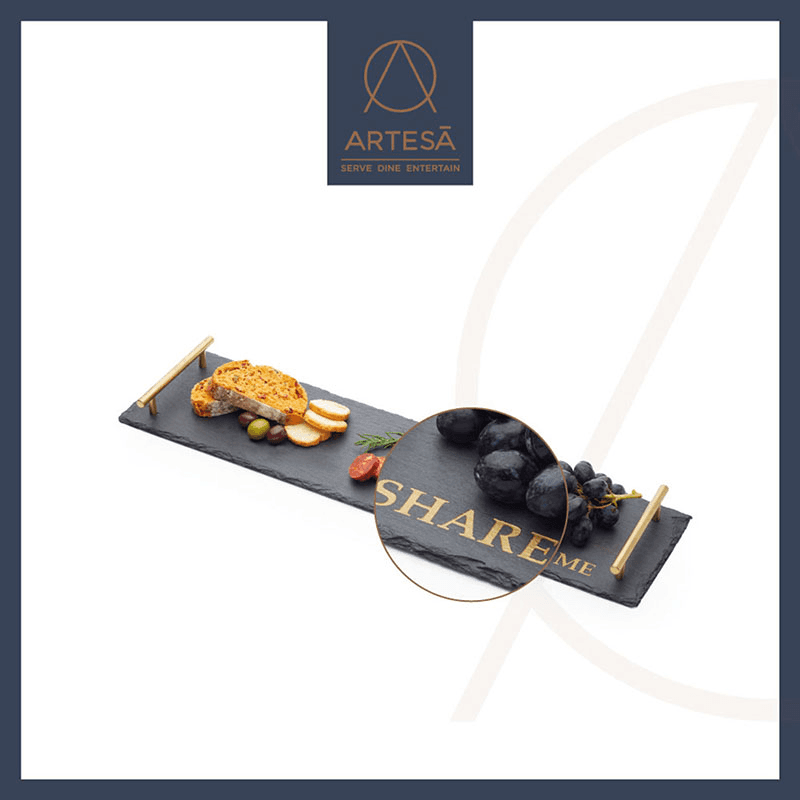 Rectangular platter, W60 x L15 x H3.5cm, Slate