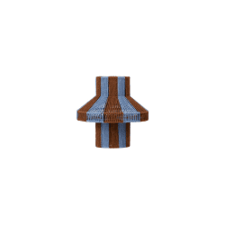 Image showing the Diana Lampshade, D28 x H28cm, Caramel Brown & Serenity Light Blue product.