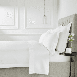 Image showing the Cavendish Super king size duvet cover, W260 x L220cm, White product.