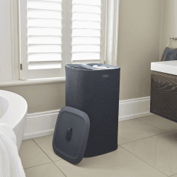 Image showing the Tota Easy-Empty Laundry Basket 60 Litre Black product.