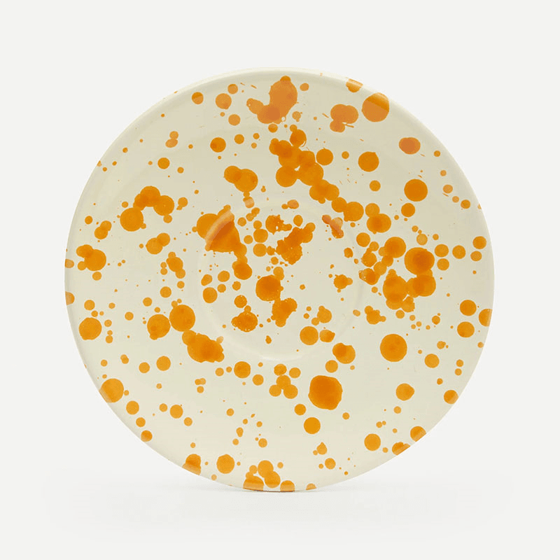 Splatter Espresso Cup & Saucer, D6.5cm, Burnt Orange