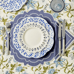 Image showing the Abigail Set of 4 Placemat, D40cm, Blue product.