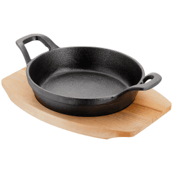 Image showing the Sizzle & Serve Gratin Dish, 15cm, Black product.