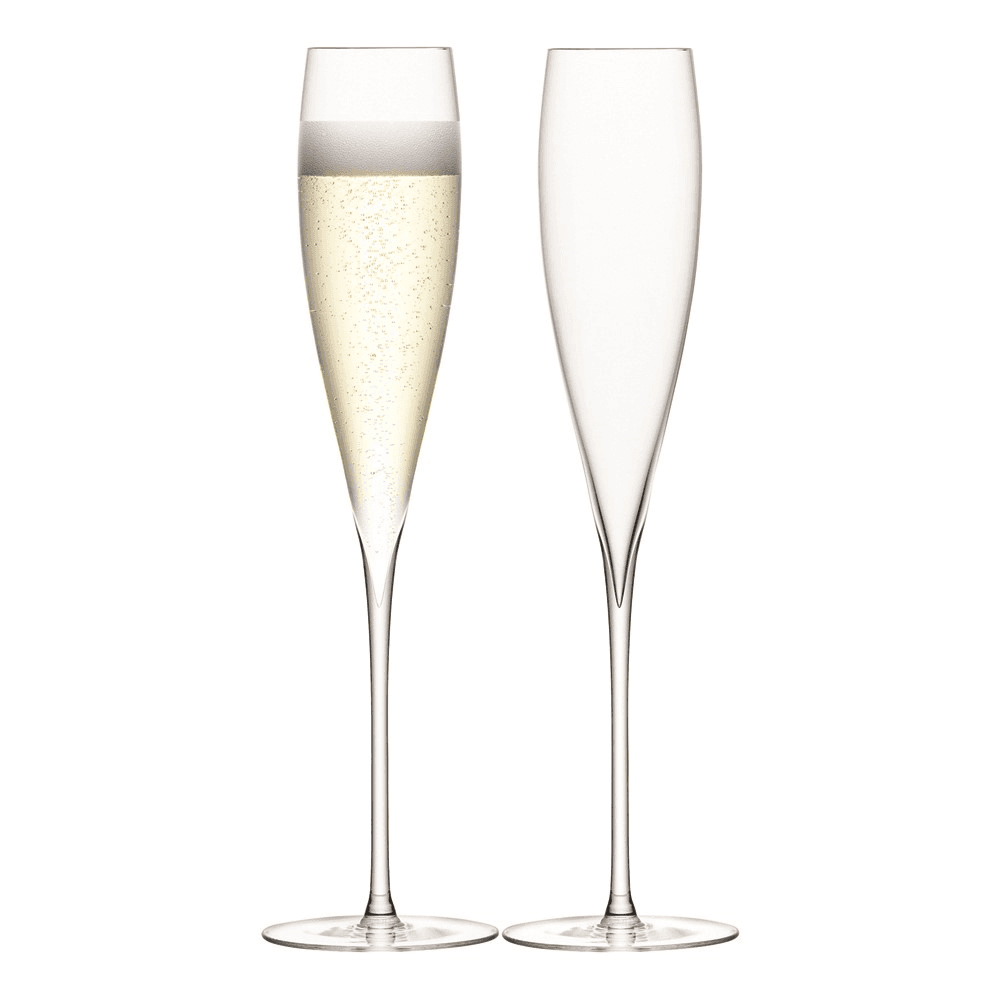 Savoy Pair of Champagne flutes, 200ml, clear