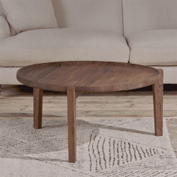 Image showing the Umar Acacia Coffee Table, Dark Brown product.