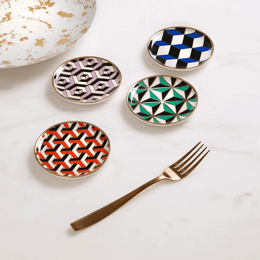 Versailles Set of 4 Coasters, D10cm, Multi