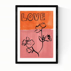 Image showing the Keren Parmley Blossom Love Print, Pink product.