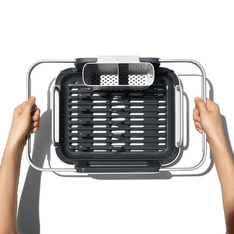Over-The-Sink Aluminium Dish Rack, Stainless Steel