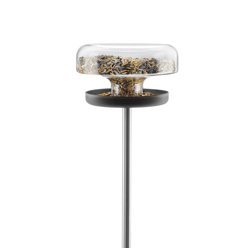 Bird table, 2 litre, Clear/Black/Silver