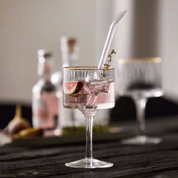 Image showing the Palermo Set of 4 Gin & Tonic Glasses, 320ml, Gold product.