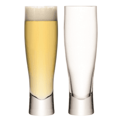 Image showing the Bar Pair of lager glasses, 550ml, clear product.