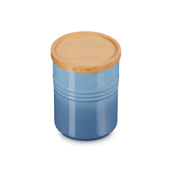 Image showing the Stoneware Storage Jar, Medium, Chambray product.