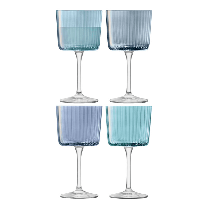 Gems Set of 4 Wine Glasses, 250ml, Sapphire