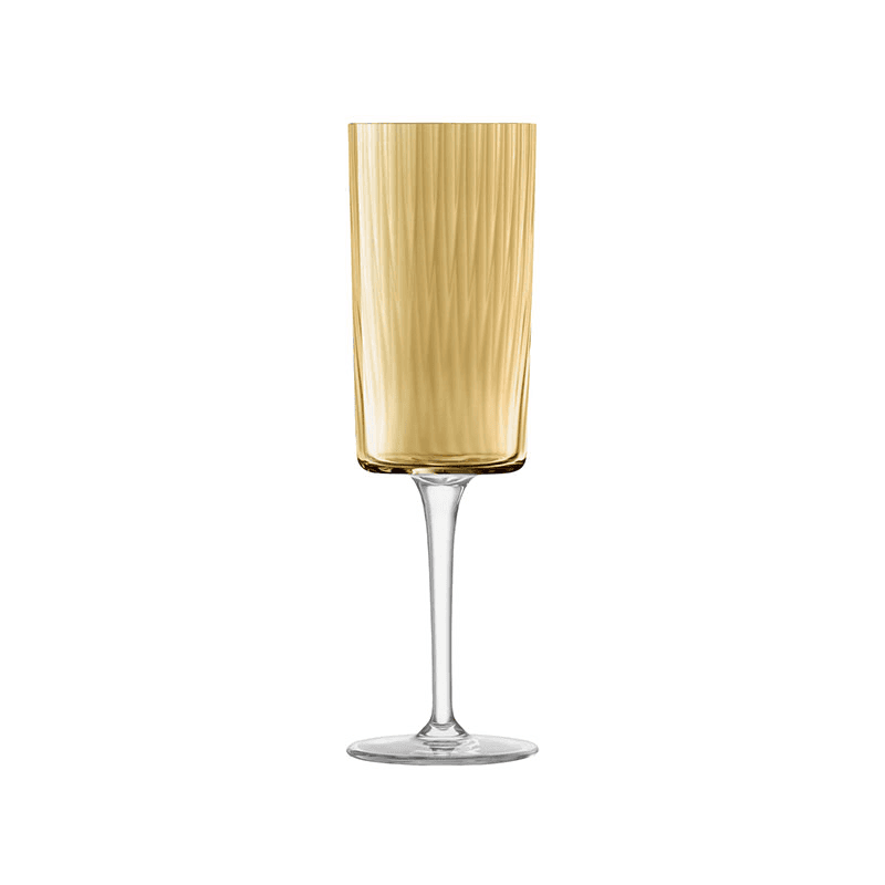 Gems Set of 4 Champagne Flutes, 210ml, Amber