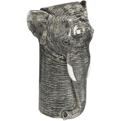 Image showing the Elephant Large Flower Vase, H28cm, Grey product.
