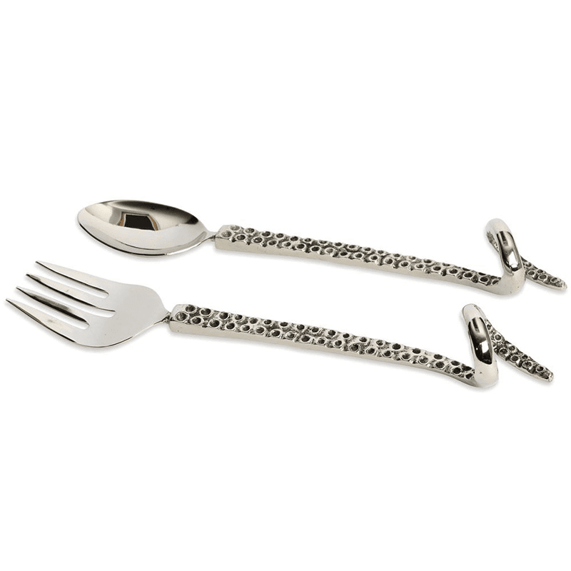 Octopus Salad Servers, 32cm, Silver