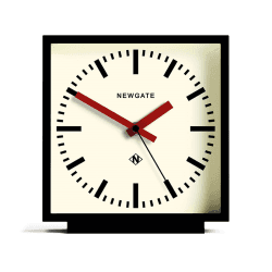 Image showing the AMP Clock, H20.3 x W19.3 x D8cm, Black/Red product.