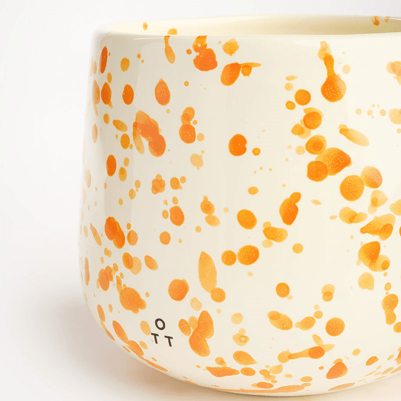 Splatter Indoor Planter, D15 x H13cm, Burnt Orange